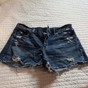 Polo by Ralph Lauren Dark Blue Distressed Jean Shorts